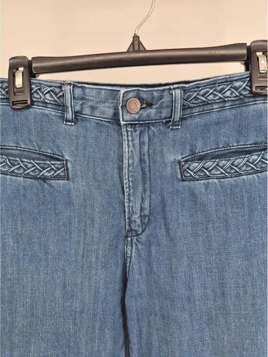 GAP 1969 Original Flare Jeans Braided Waist & Pockets Women's 8 R Vintage - Picture 10 of 16